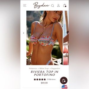 Bydee swim riviera top in Portofino